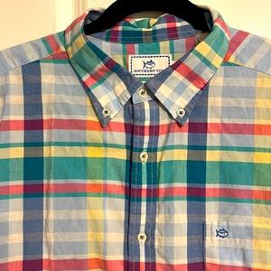 Southern Tide Mens Short Sleeve button down XL